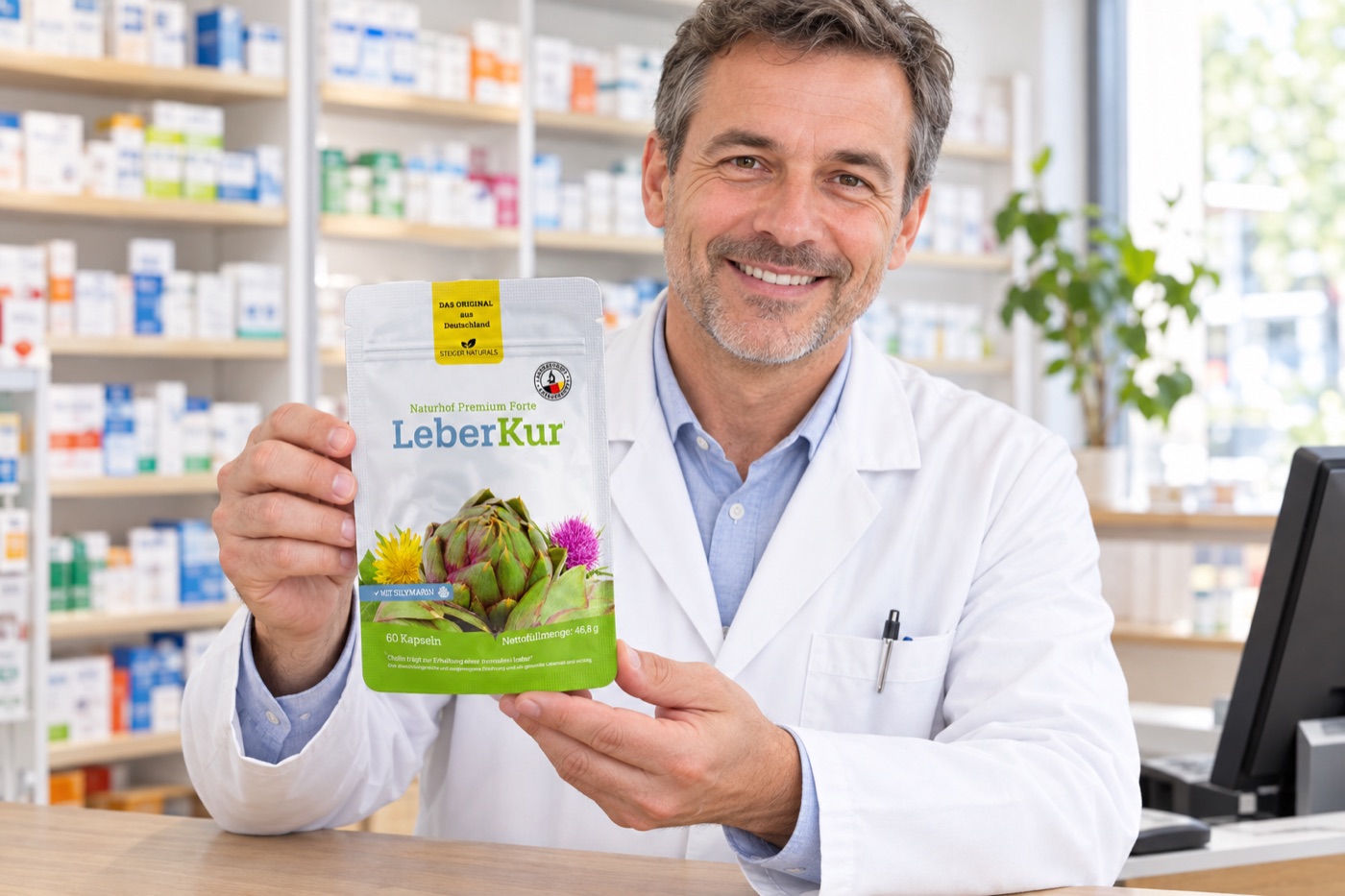 Niemiecki farmaceuta z Leberkur